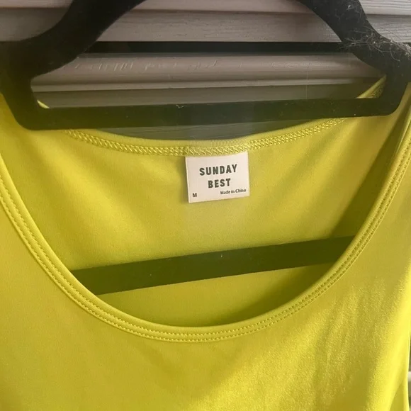 Sunday Best Vibrant Yellow green Mini Dress - Picture 2 of 7